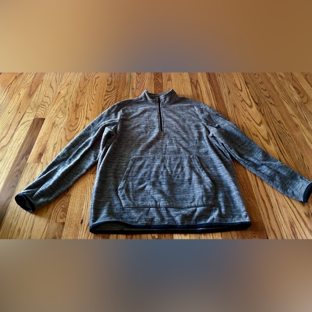 Banana Republic Men's Gray Quarter Zip Fleece Pullover - XL